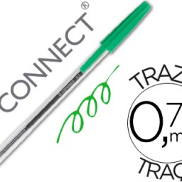 Bolígrafo Q-Connect tinta verde